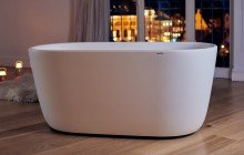 Lullaby Wht Small Freestanding Solid Surface Bathtub by Aquatica web 1