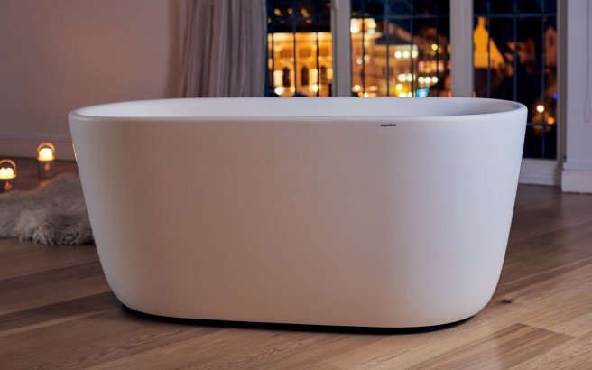 Lullaby Wht Small Freestanding Solid Surface Bathtub by Aquatica web 0038 1
